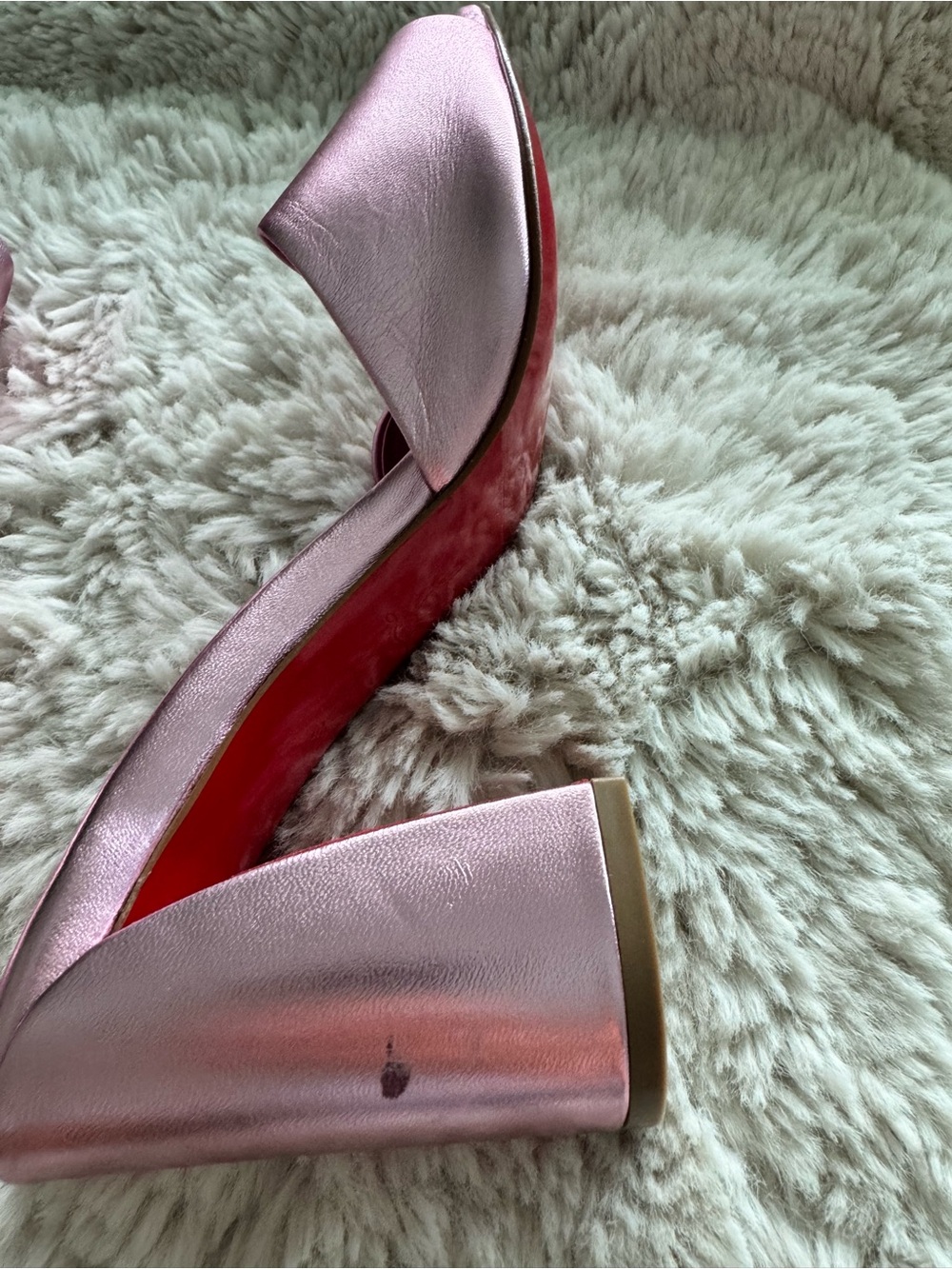 NWOT Christian Louboutin Jane Laminata slide  sandals - Picture 5 of 5